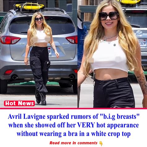 Avril Lavigne sparks boob job rumors as she shows off VERY。